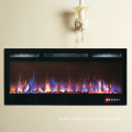 110V/220V 60" fake flame wall mount/recessed electric fireplace heater